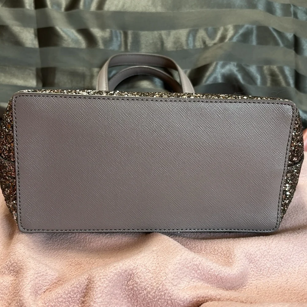 Kate Spade Ina Greta Court Cityscape Satchel Crossbody in Grey/ Glitter - Picture 7 of 11